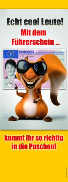 Banner-Display "Echt cool Leute!"